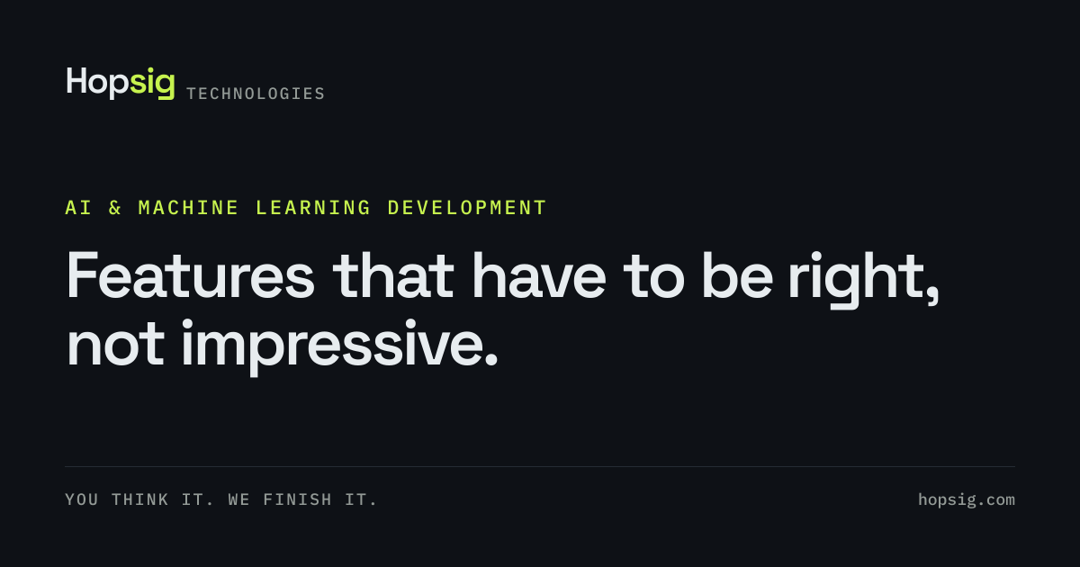 AI & Machine Learning Development Services | Hopsig